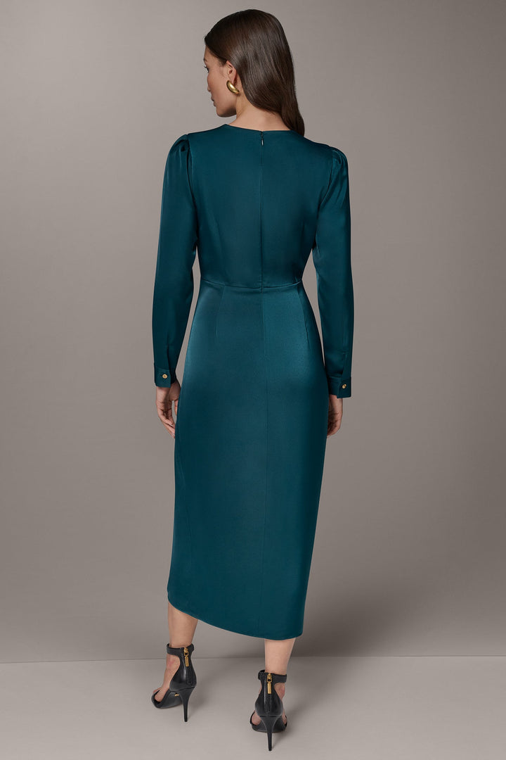 Hortense | Women's Cascade Ruffle Midi Dress