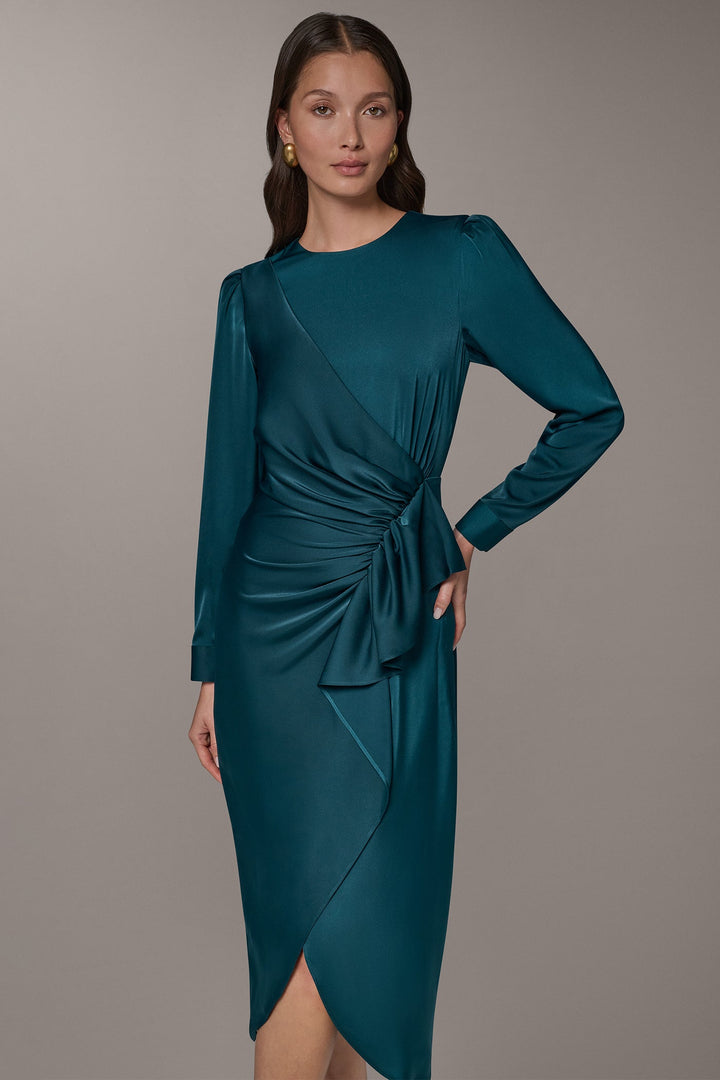 Hortense | Women's Cascade Ruffle Midi Dress