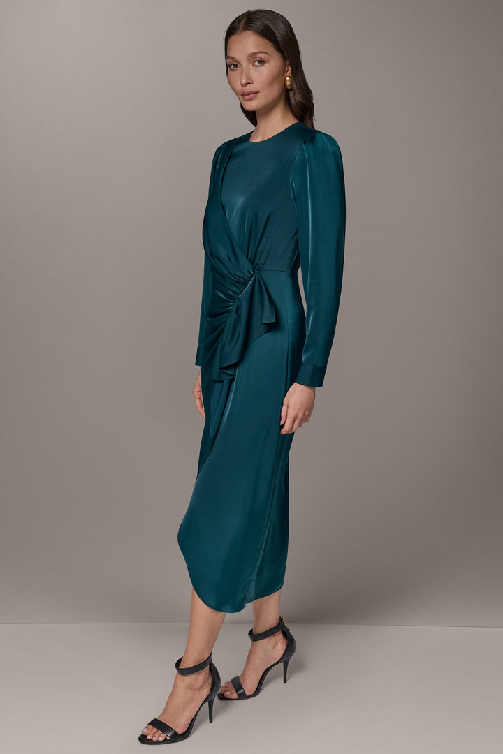 Hortense | Women's Cascade Ruffle Midi Dress