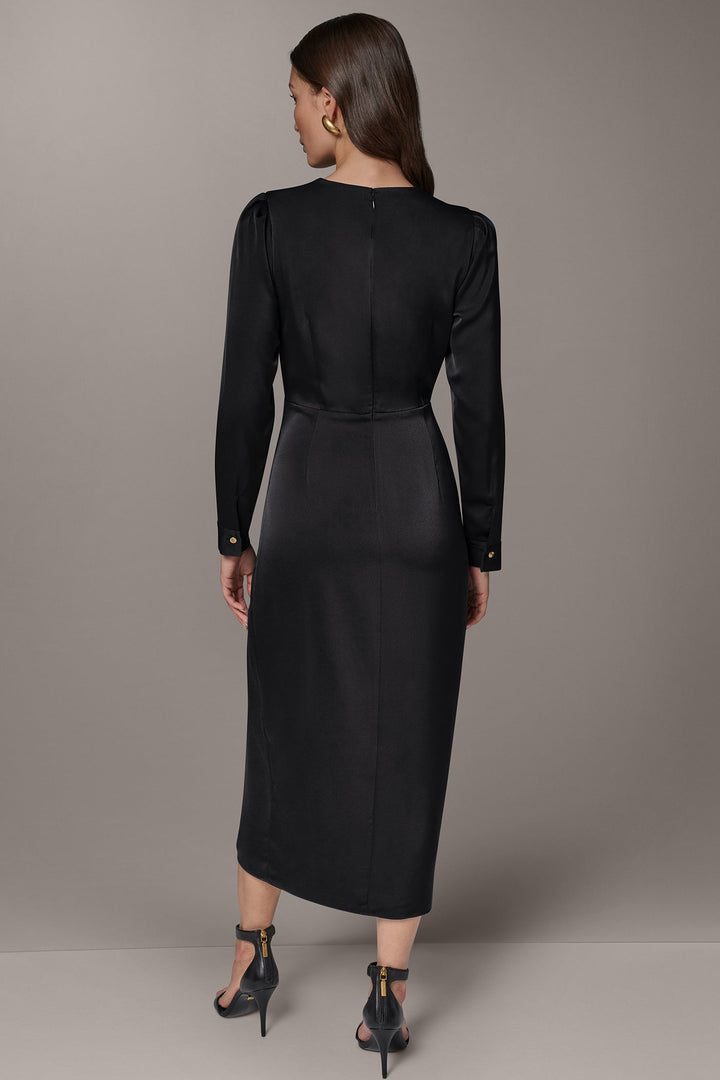 Hortense | Women's Cascade Ruffle Midi Dress