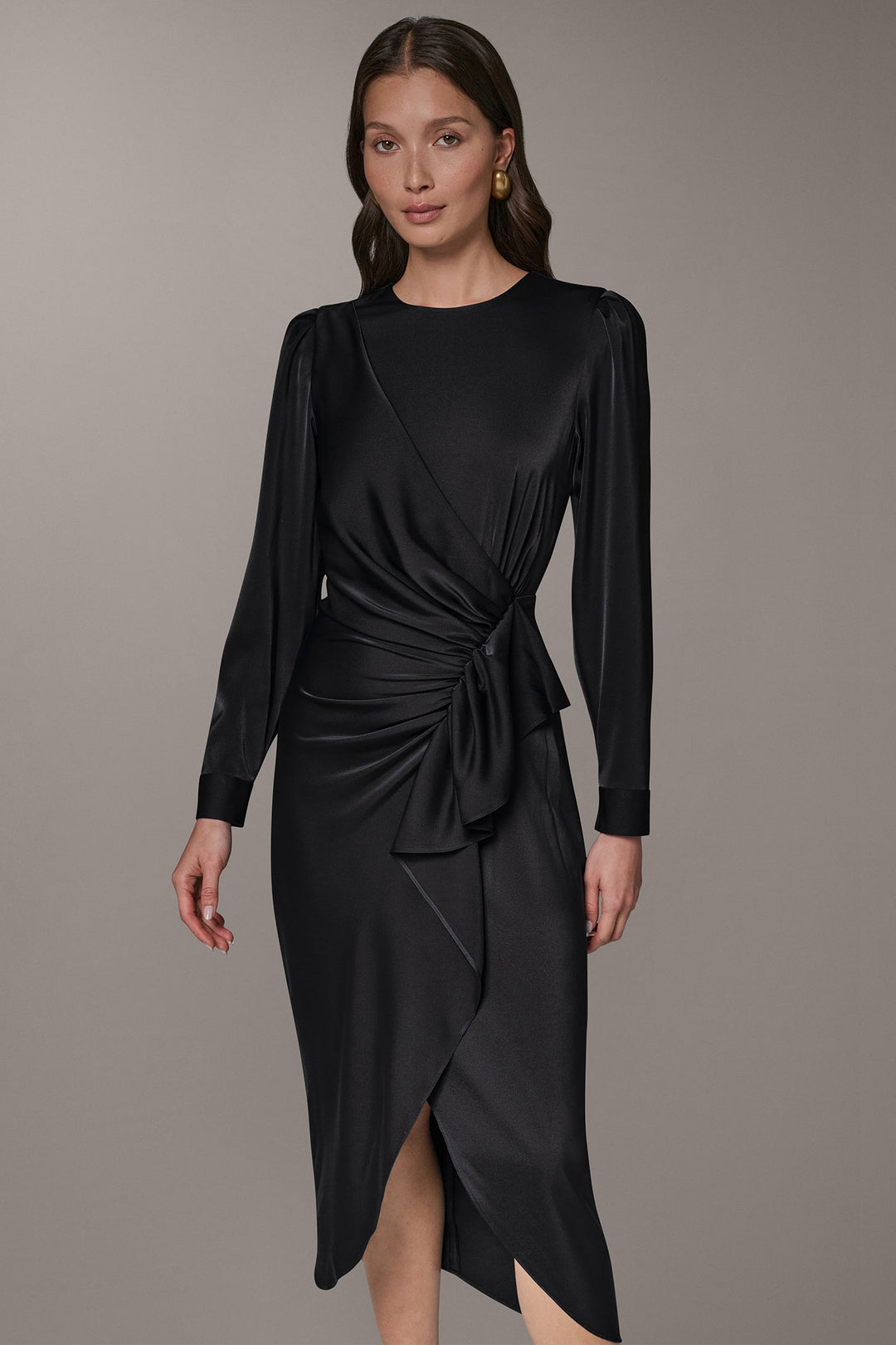 Hortense | Women's Cascade Ruffle Midi Dress