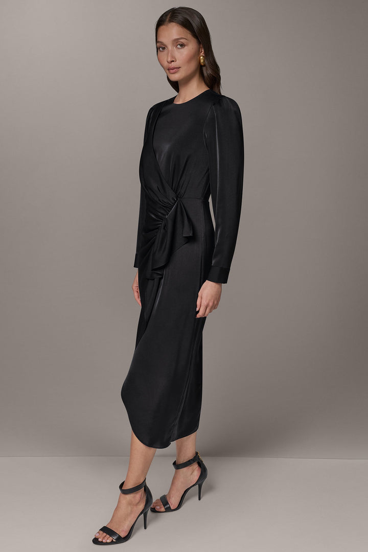 Hortense | Women's Cascade Ruffle Midi Dress