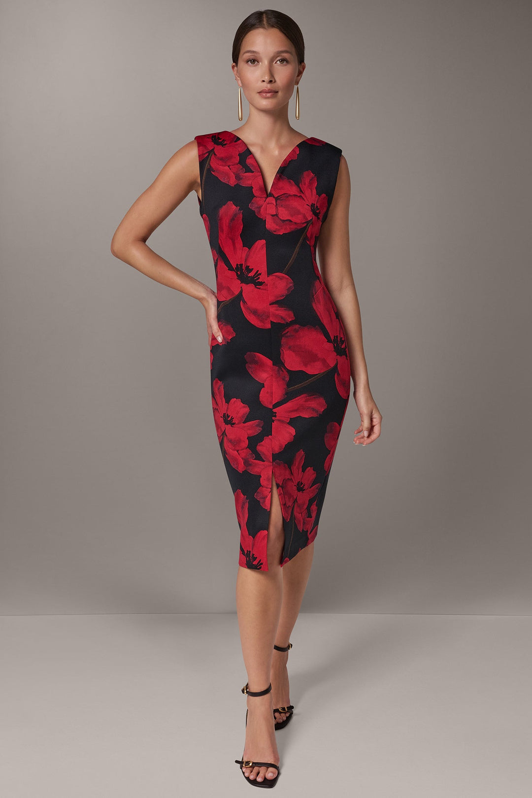 Oriane | Women's Floral Sheath Midi Dress