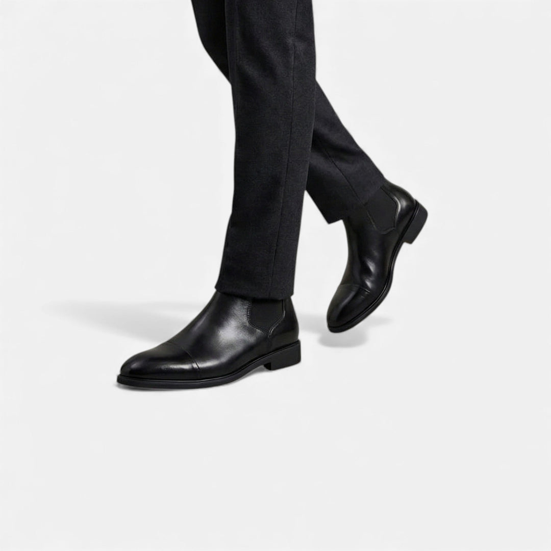 Leon | Men's Leather Cap Toe Chelsea Boots