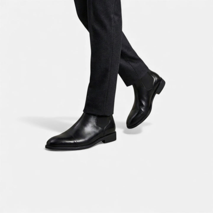 Leon | Men's Leather Cap Toe Chelsea Boots