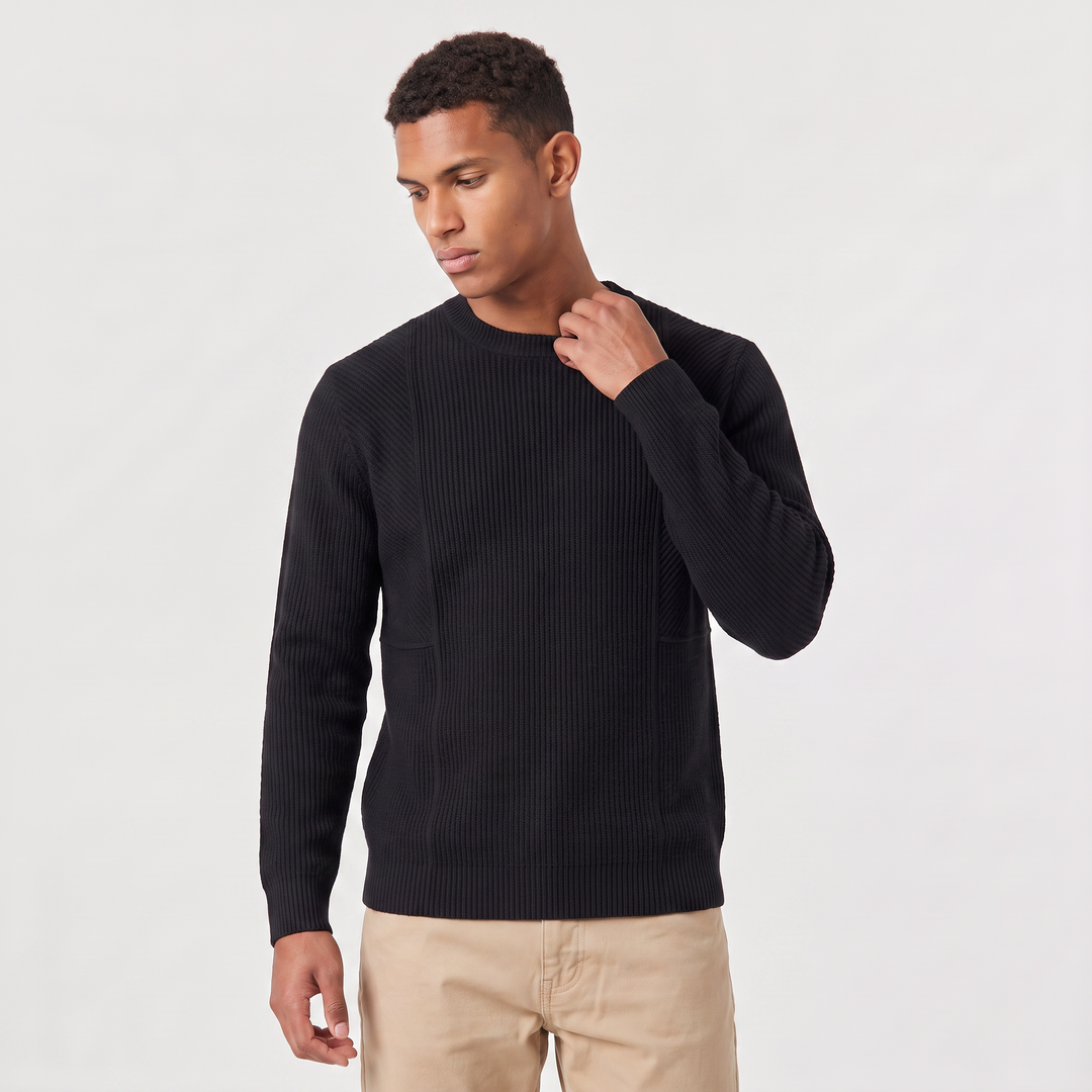 Byron | Men's Textured Knit Crewneck Sweater