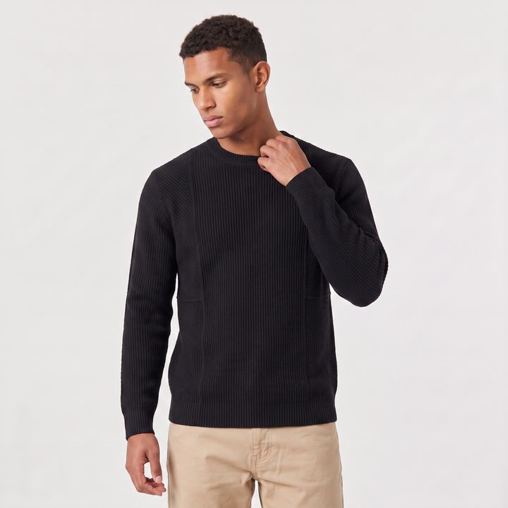 Byron | Men's Textured Knit Crewneck Sweater