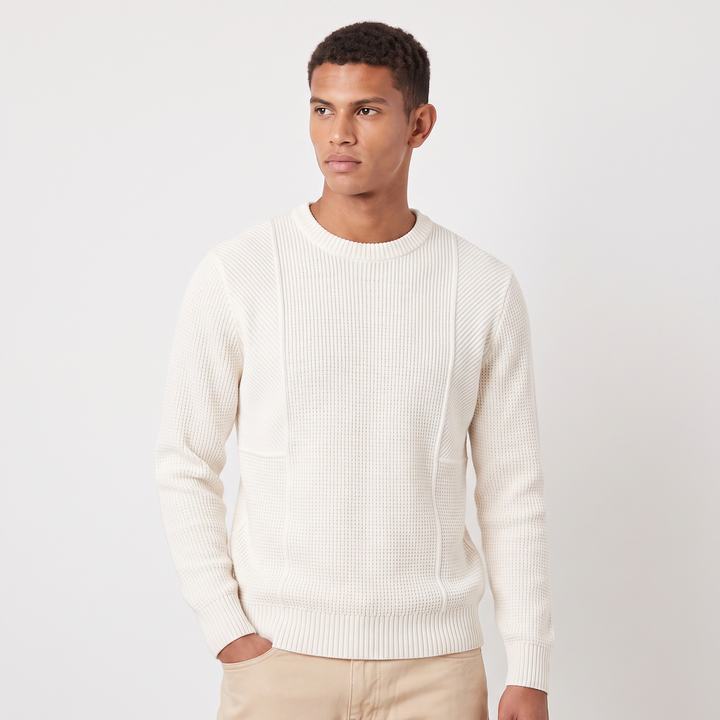 Byron | Men's Textured Knit Crewneck Sweater