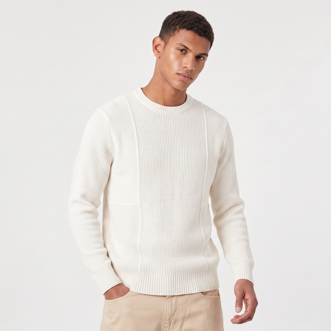 Byron | Men's Textured Knit Crewneck Sweater