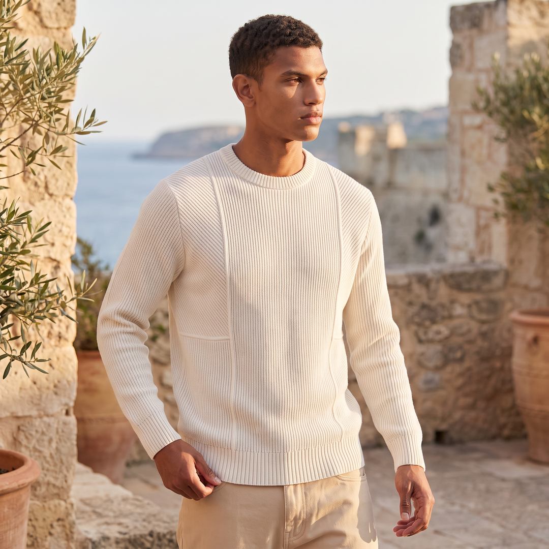 Byron | Men's Textured Knit Crewneck Sweater