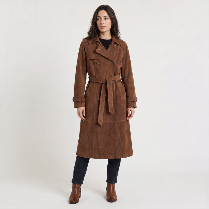 Coco | Women's Suede Trench Coat