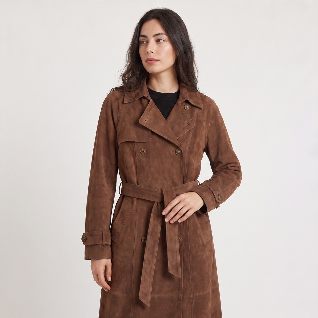 Coco | Women's Suede Trench Coat