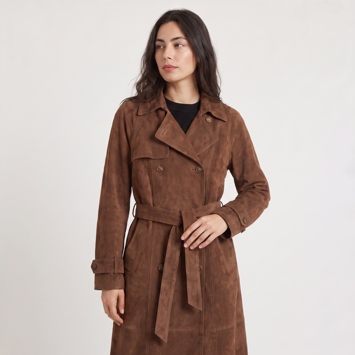 Coco | Women's Suede Trench Coat