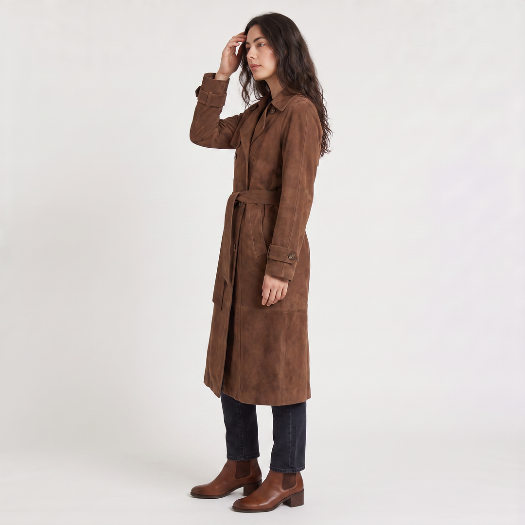 Coco | Women's Suede Trench Coat