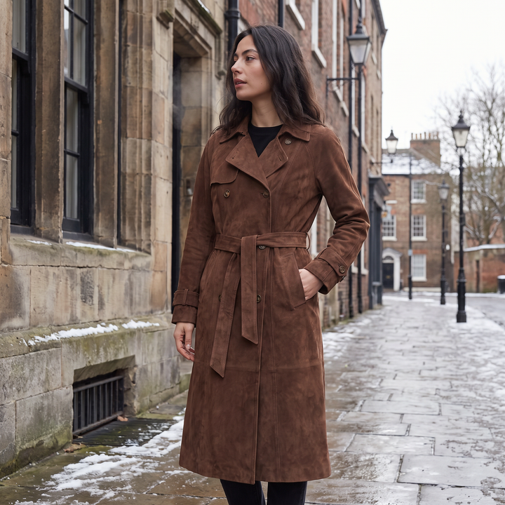 Coco | Women's Suede Trench Coat