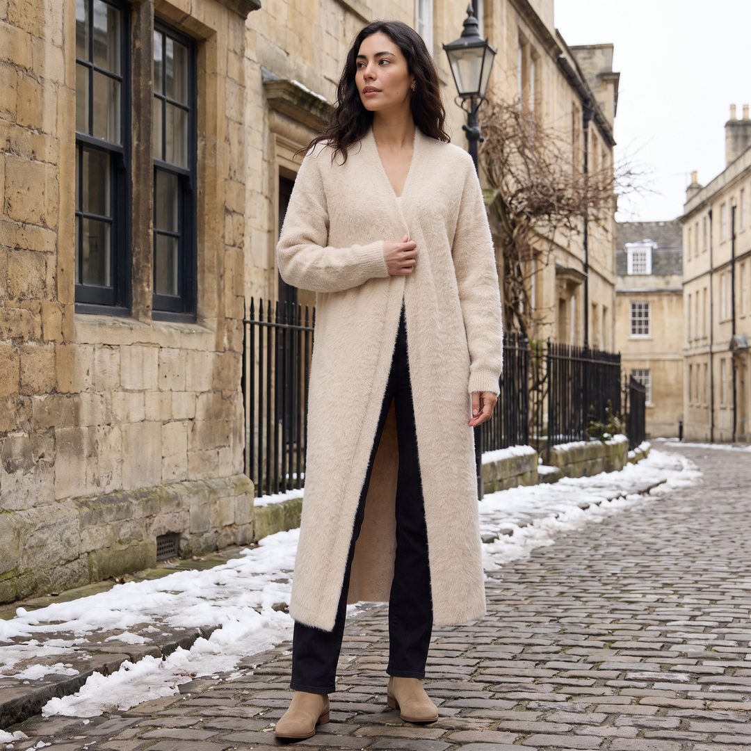 Tess | Women's Fluffy Longline Cardigan