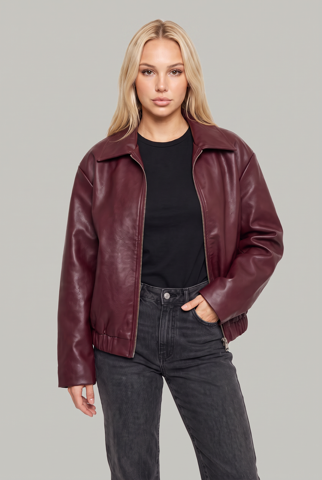 Robin | Women's Oversized Collared Bomber Jacket