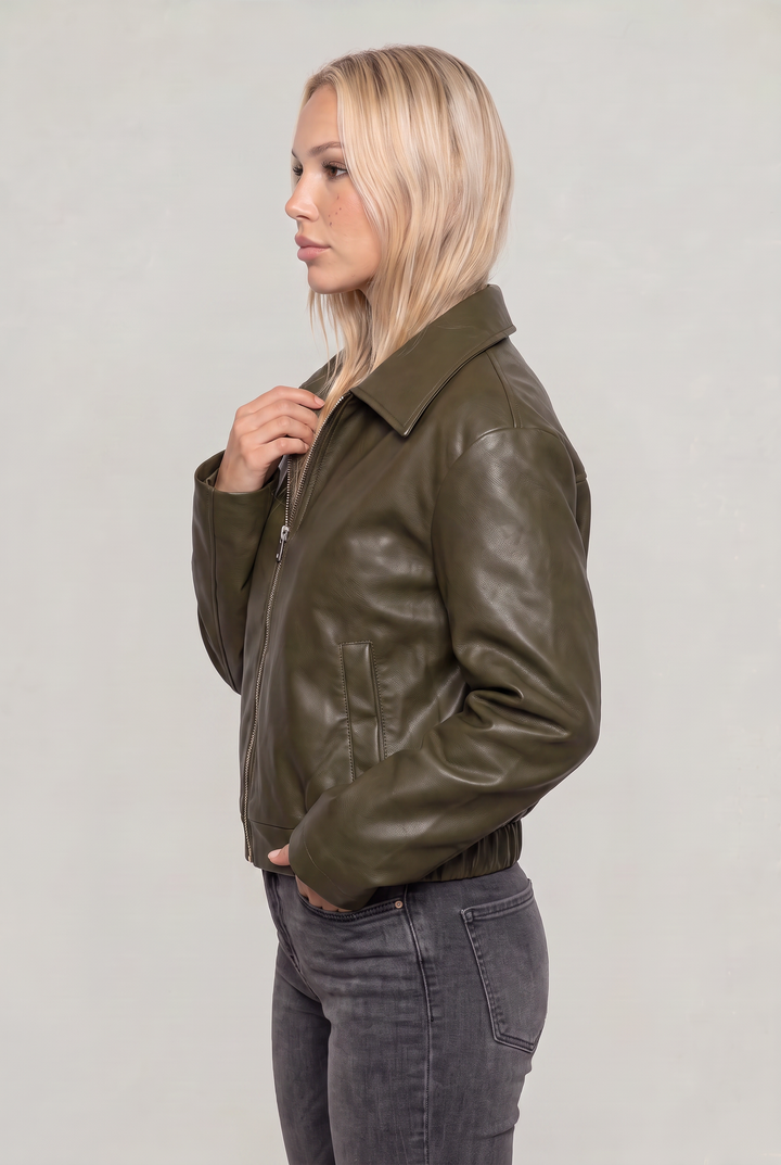Robin | Women's Oversized Collared Bomber Jacket