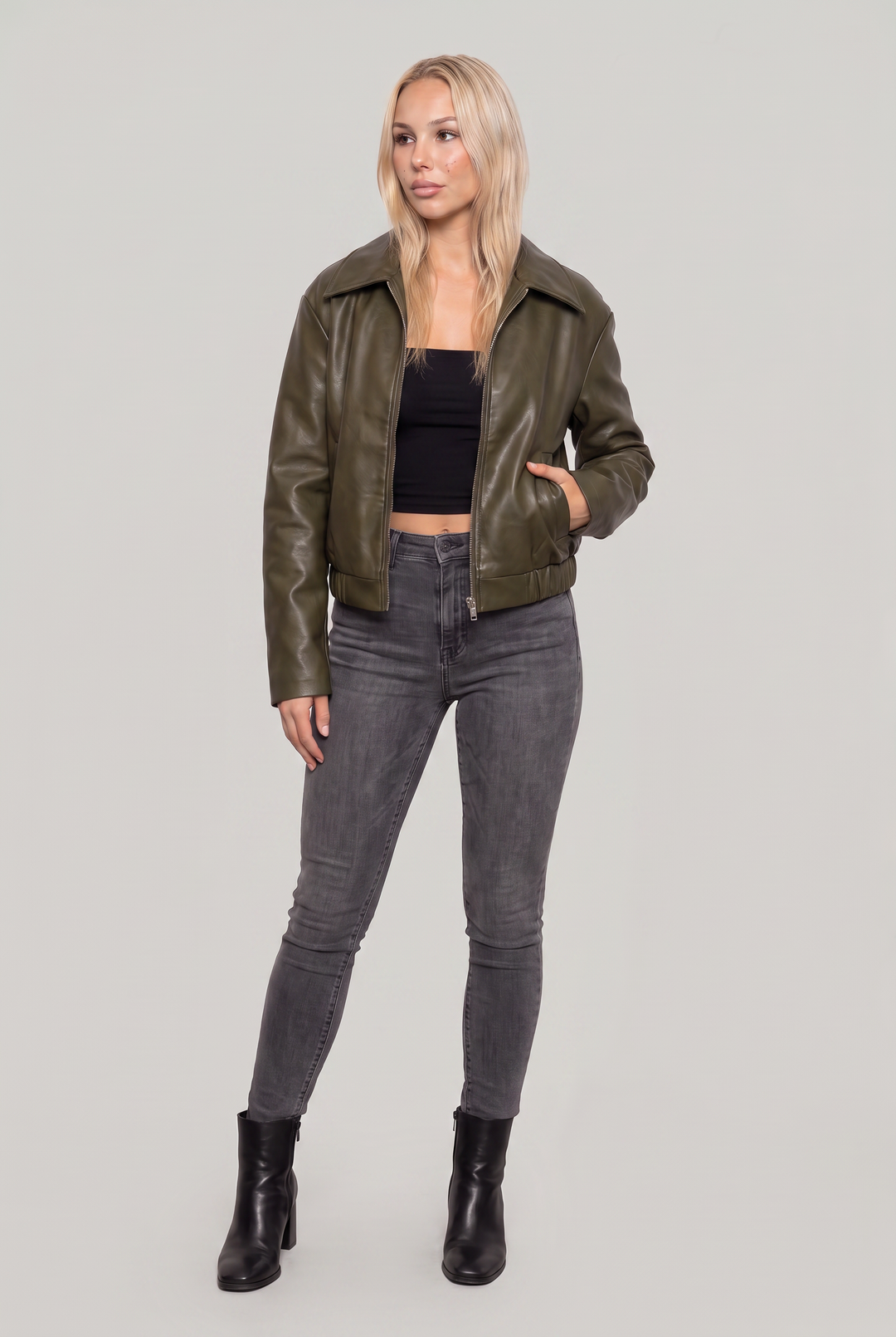 Robin | Women's Oversized Collared Bomber Jacket