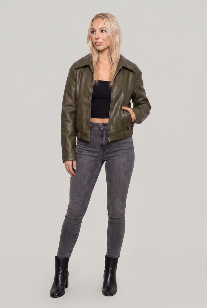 Robin | Women's Oversized Collared Bomber Jacket