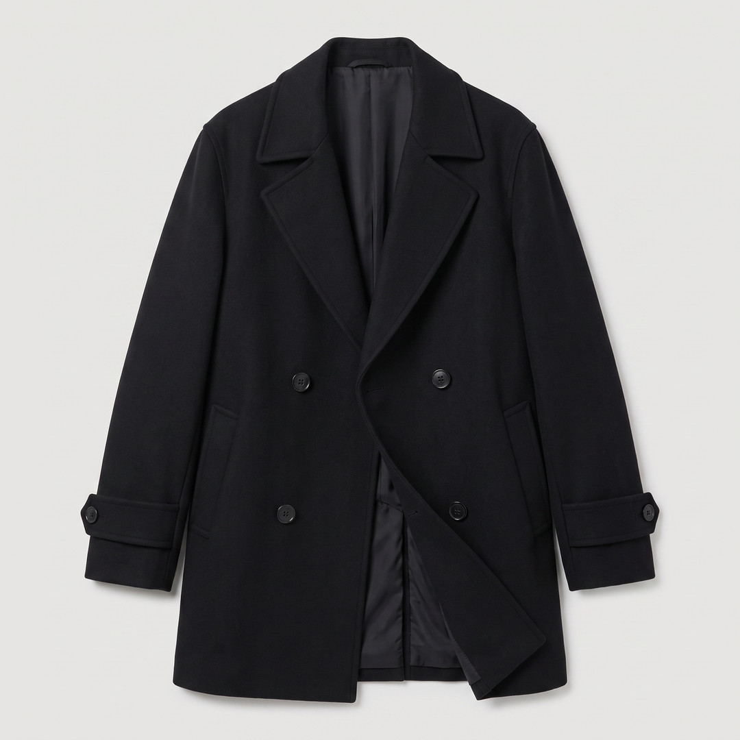 Sebastian | Men's Double Breasted Wool Trench Coat