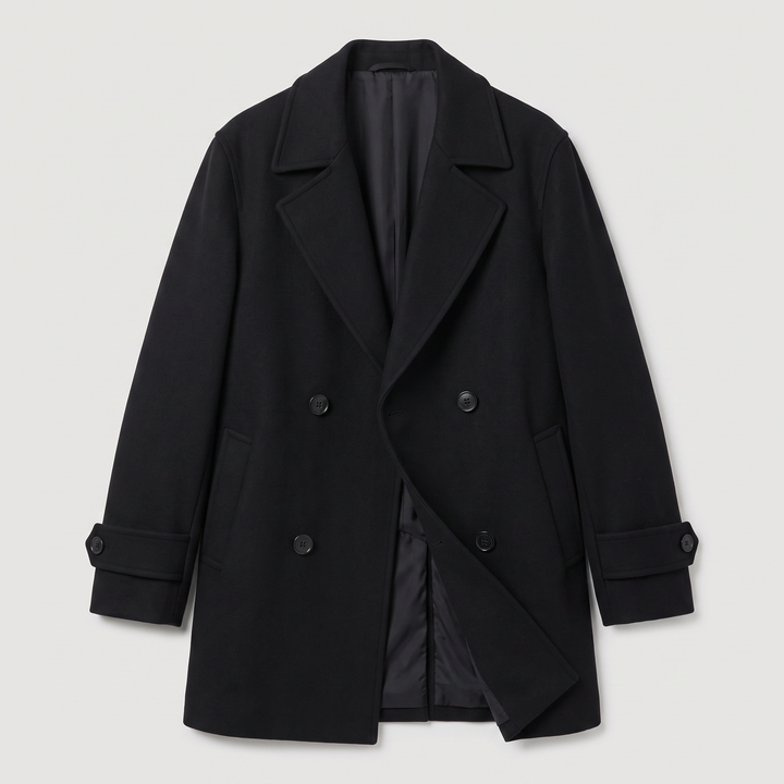 Sebastian | Men's Double Breasted Wool Trench Coat