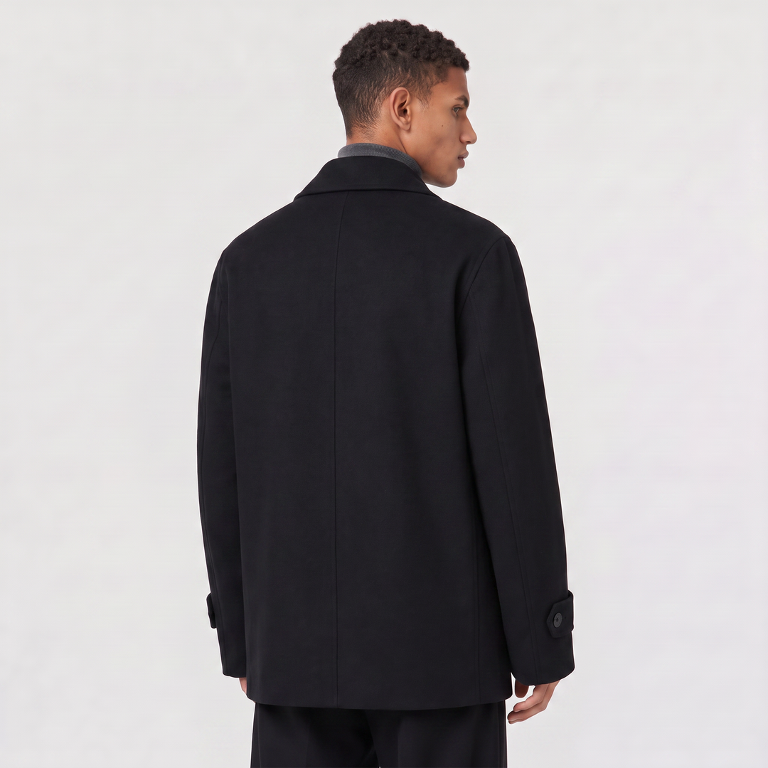 Sebastian | Men's Double Breasted Wool Trench Coat