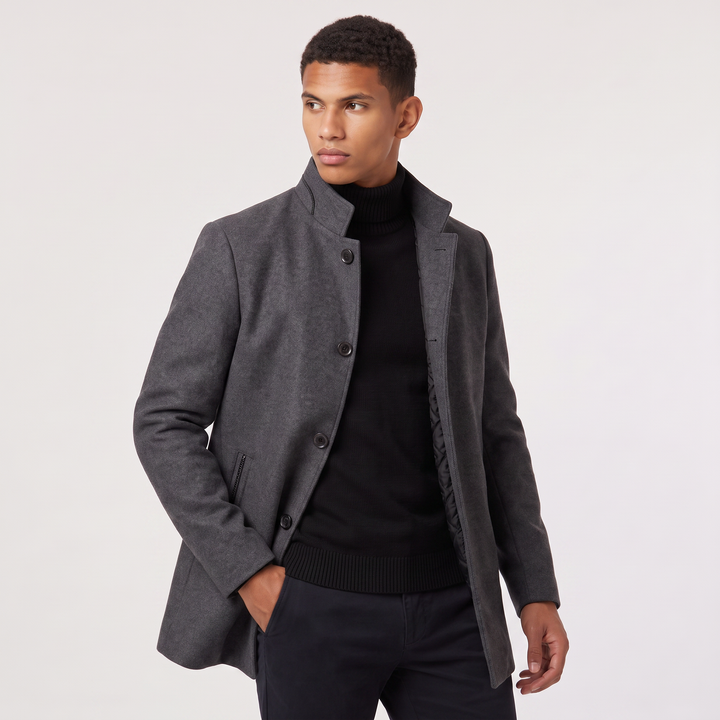 Harrison | Men's Stand-Collar Wool Coat
