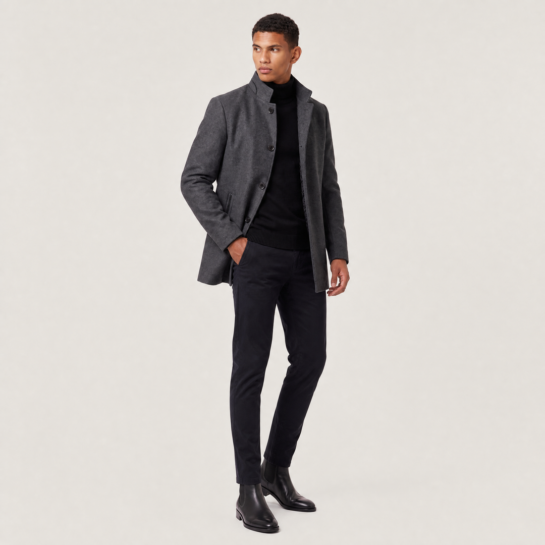 Harrison | Men's Stand-Collar Wool Coat