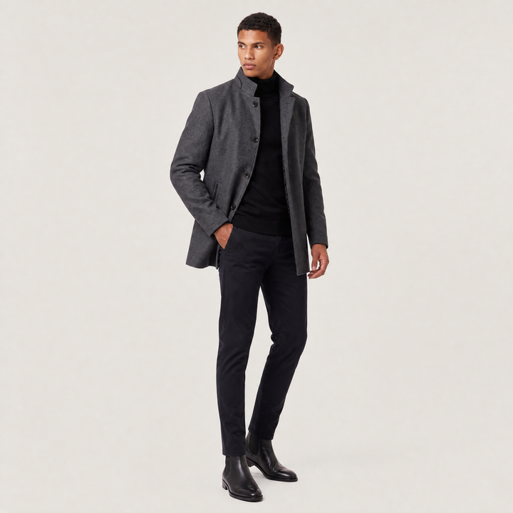 Harrison | Men's Stand-Collar Wool Coat