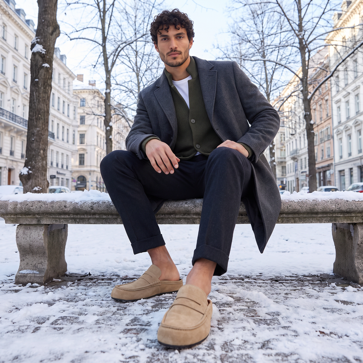 Dominic | Men's Backless Suede Mule Loafers