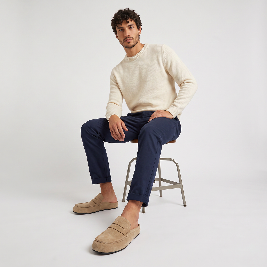 Dominic | Men's Backless Suede Mule Loafers