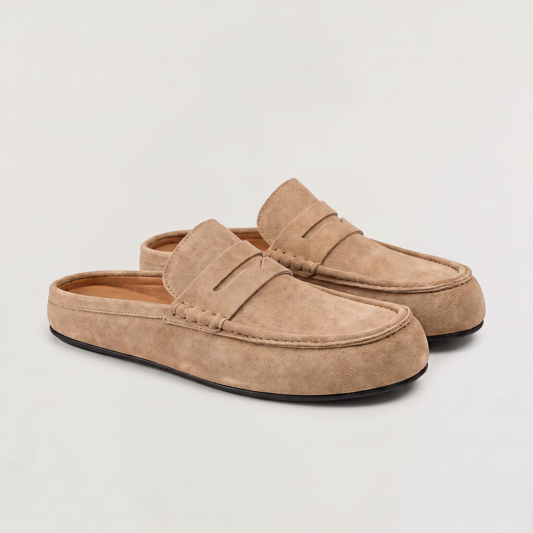 Dominic | Men's Backless Suede Mule Loafers