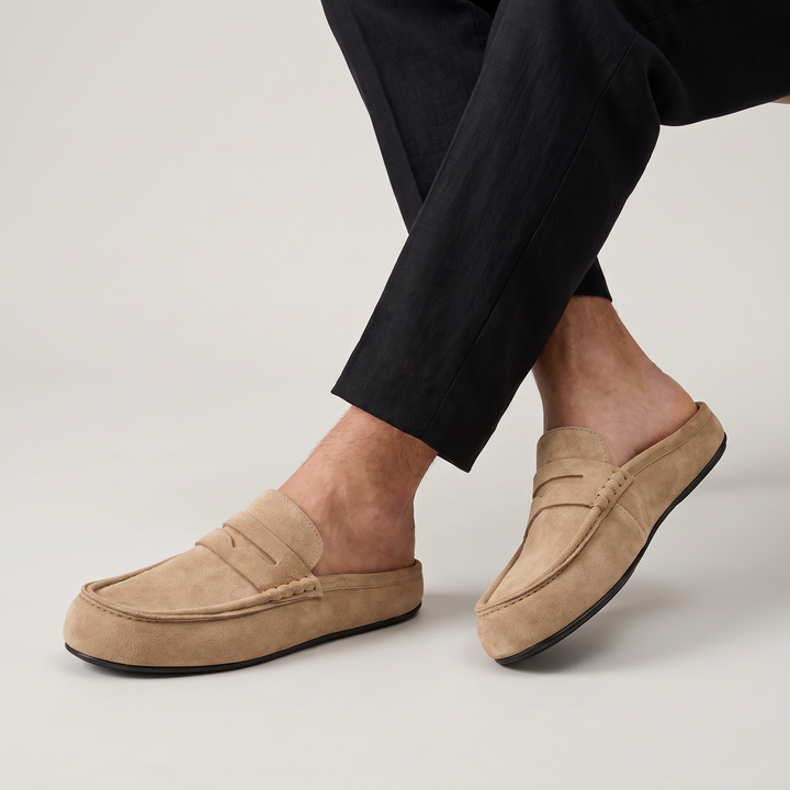Dominic | Men's Backless Suede Mule Loafers