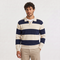 Spencer | Men's Striped Knit Polo Jumper