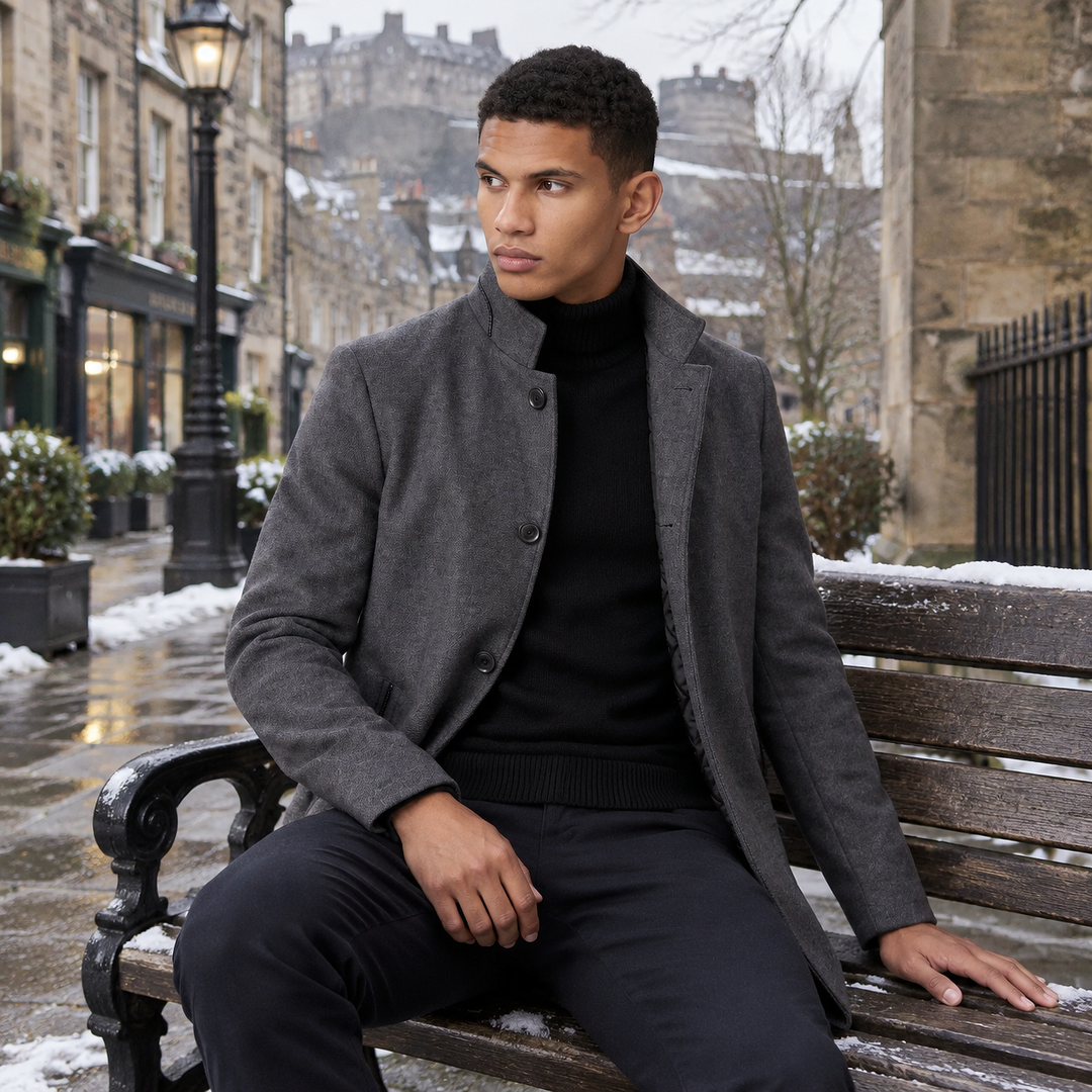 Harrison | Men's Stand-Collar Wool Coat