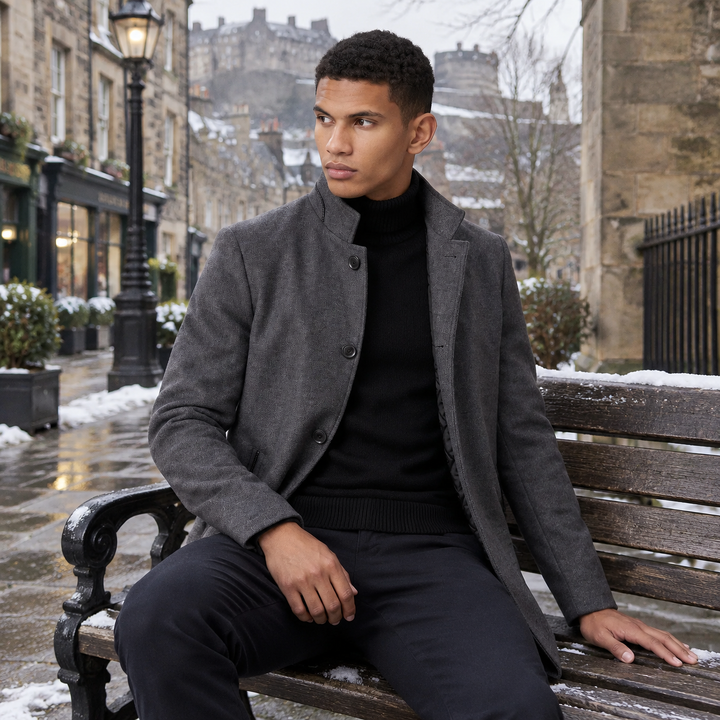 Harrison | Men's Stand-Collar Wool Coat