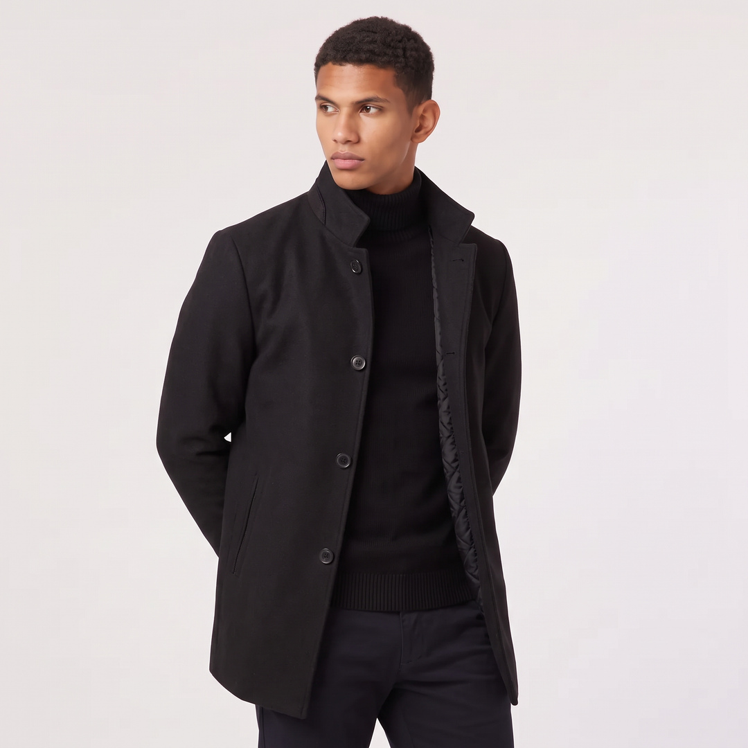 Harrison | Men's Stand-Collar Wool Coat