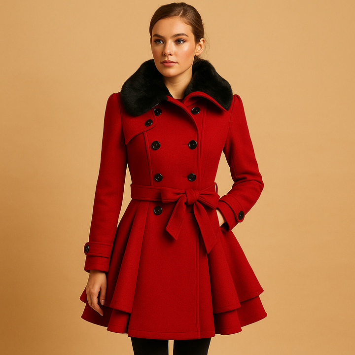 Eloise | Women's Faux Fur Collar Long Winter Coat