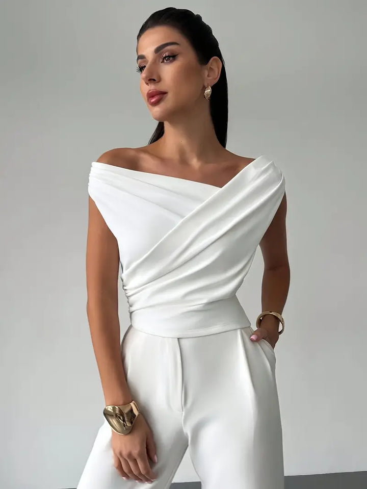 Thea | Women's Draped One Shoulder Top