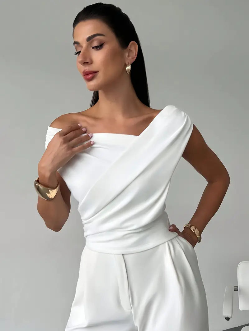Thea | Women's Draped One Shoulder Top