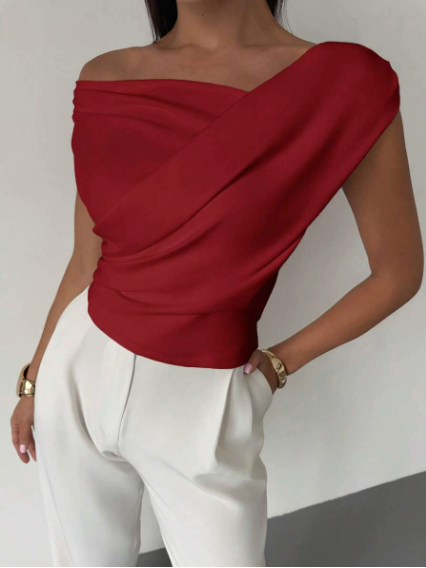 Thea | Women's Draped One Shoulder Top
