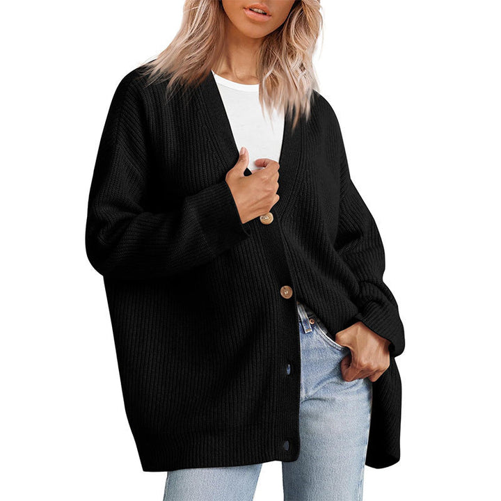Mallory | Women's Oversized Open-Front Rib Knit Cardigan