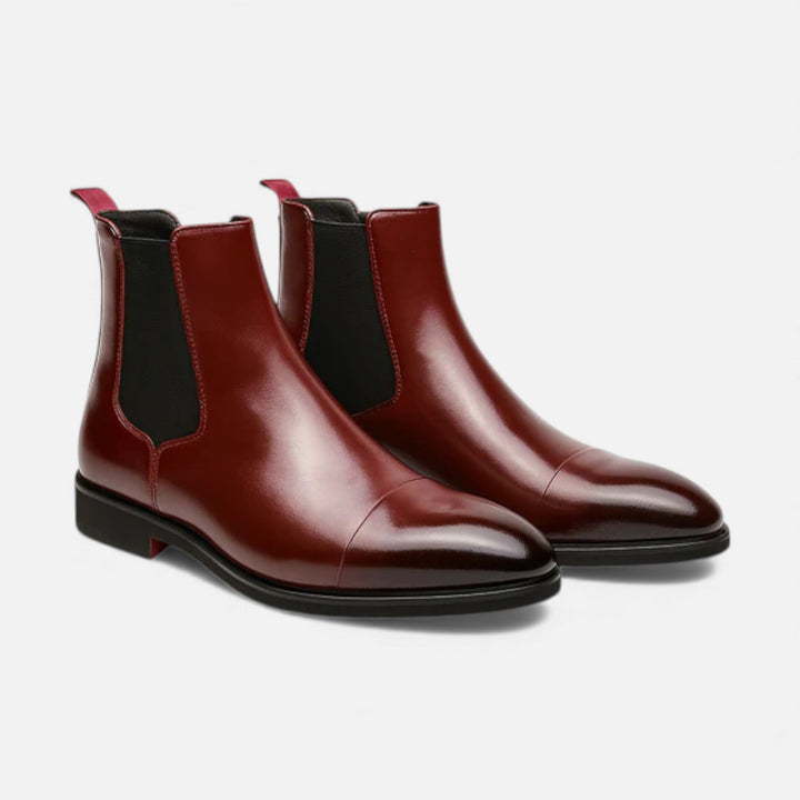 Leon | Men's Leather Cap Toe Chelsea Boots