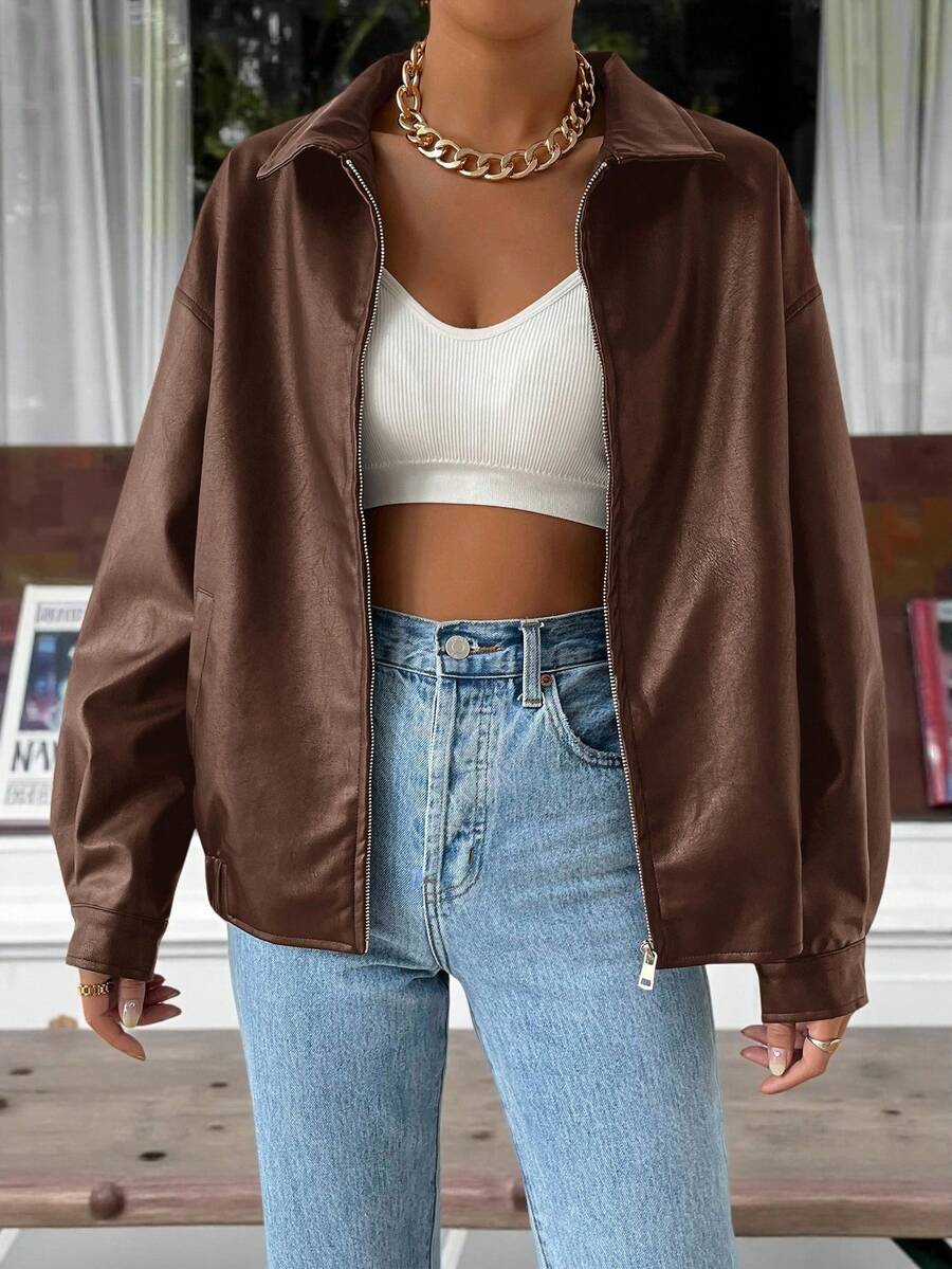 Maeve | Women's Oversized Leather Jacket