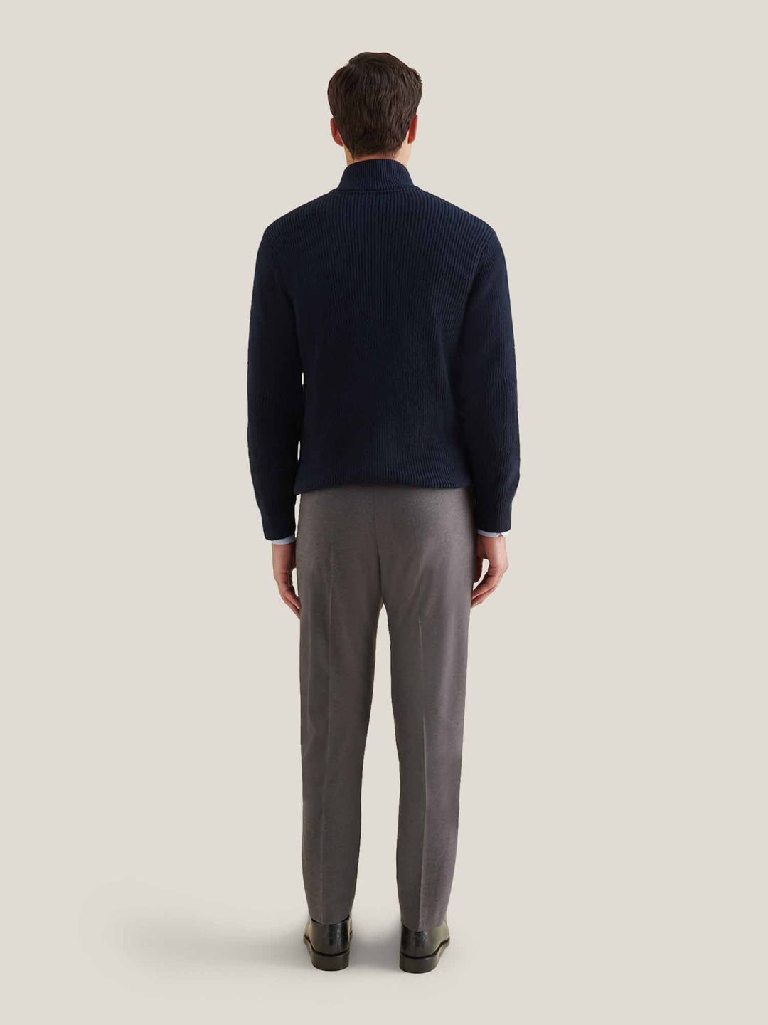 Lachlan | Men's Funnel-Neck Full-Zip Knit Cardigan