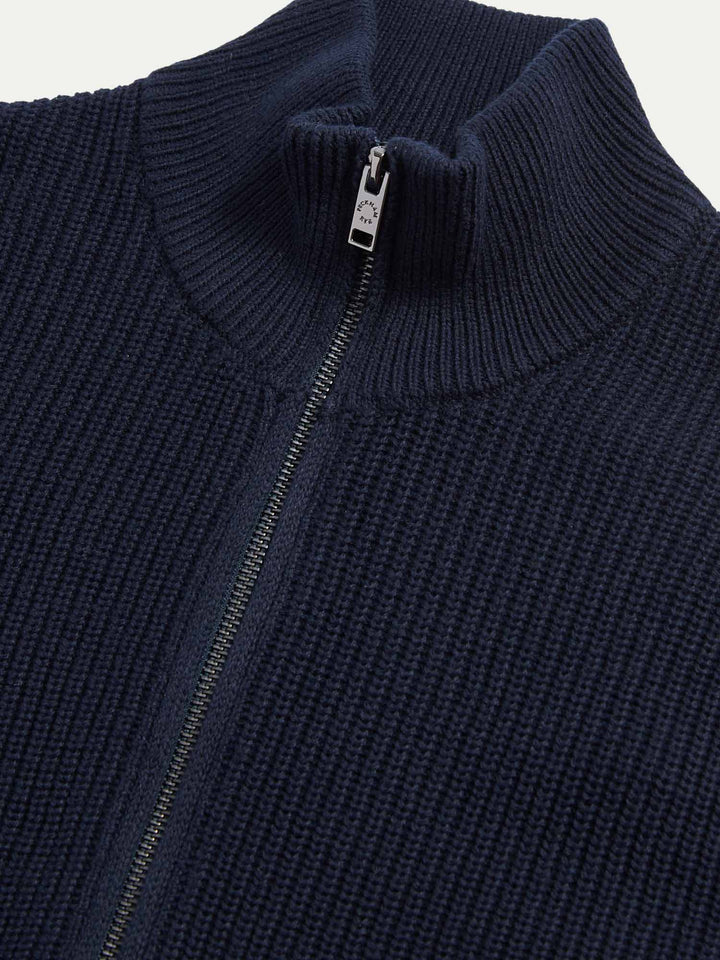 Lachlan | Men's Funnel-Neck Full-Zip Knit Cardigan