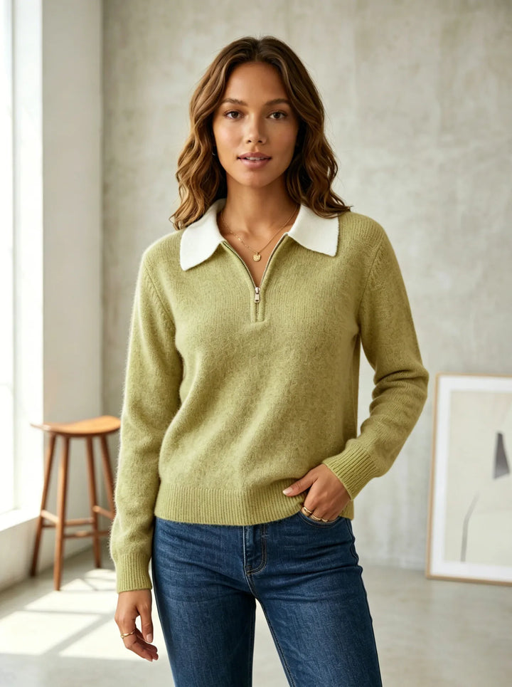 Romy | Women's Half Zip Polo Sweater