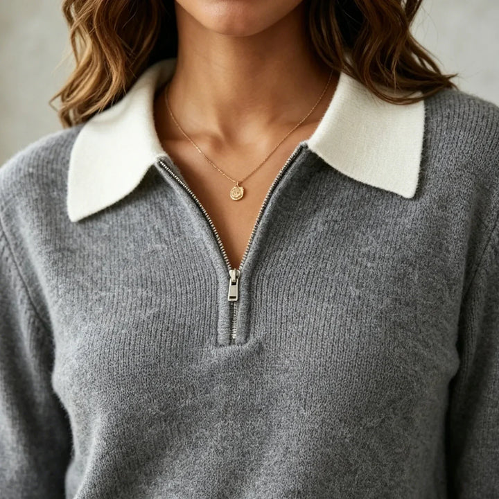 Romy | Women's Half Zip Polo Sweater