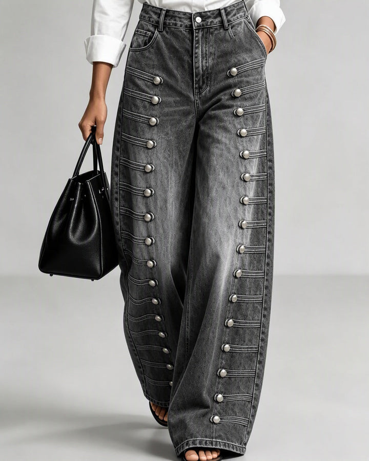 Darcy | Women's High-Waist Wide-Leg Denim Pants